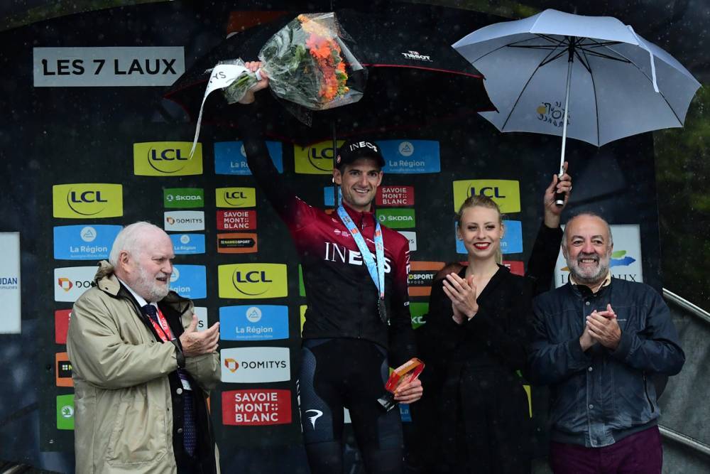 ステージ優勝を飾ったワウト・プールス(オランダ、チームイネオス)