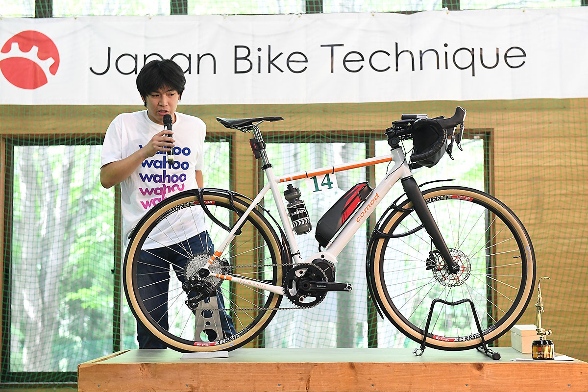 東京サイクルデザイン専門学校のチームTCDが持ち込んだハンドメイドEバイク！　果たして輪行はできるのか、バッテリーは75km保つのか？