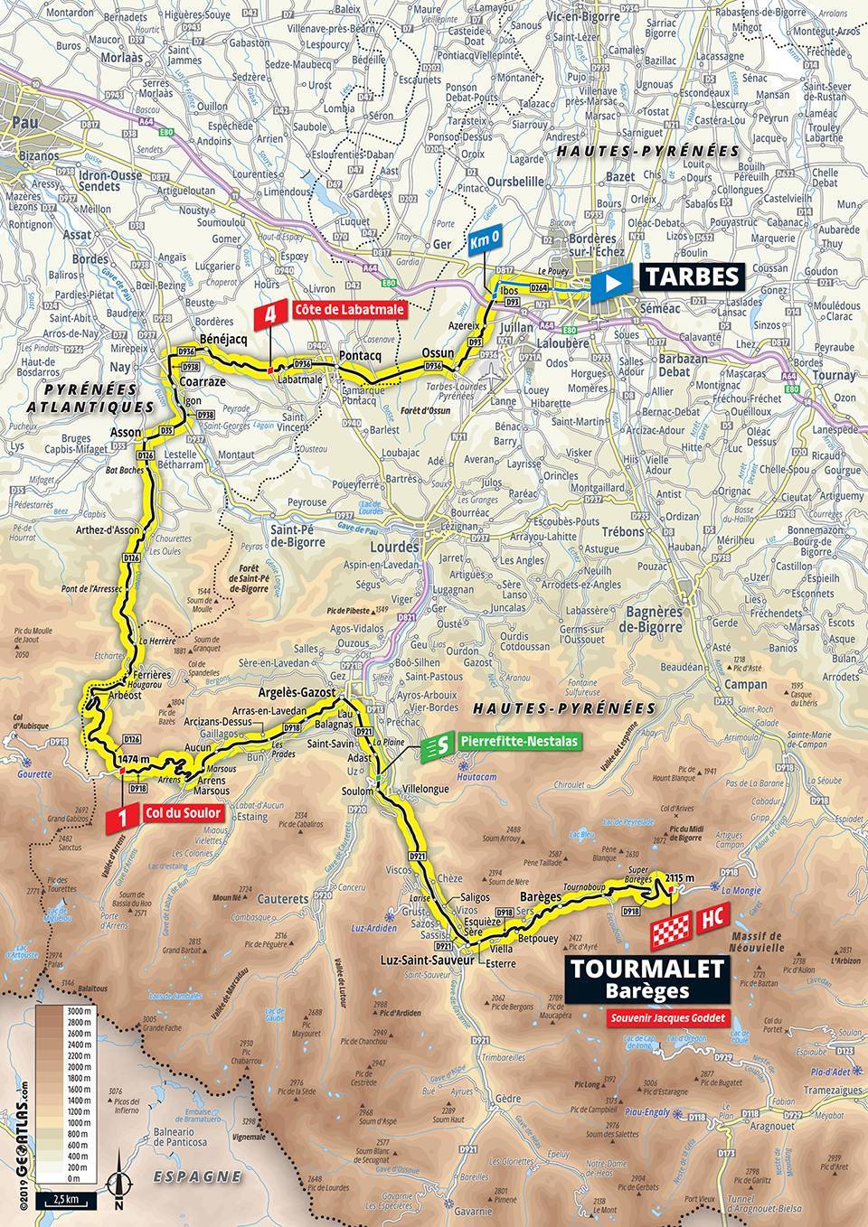 7月20日(土)第14ステージ タルブ〜トゥールマレー・バレージュ 111km