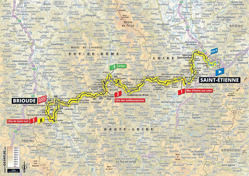 7月14日（日）第9ステージ　サン・テティエンヌ〜ブリウド　170.5km