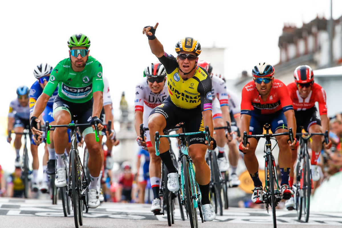 第7ステージ スプリント1勝目を飾ったディラン・フルーネウェーヘン（オランダ、ユンボ・ヴィズマ）