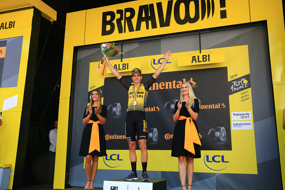 ツール・ド・フランス初出場でステージ優勝を飾ったワウト・ファンアールト（ベルギー、ユンボ・ヴィズマ） 