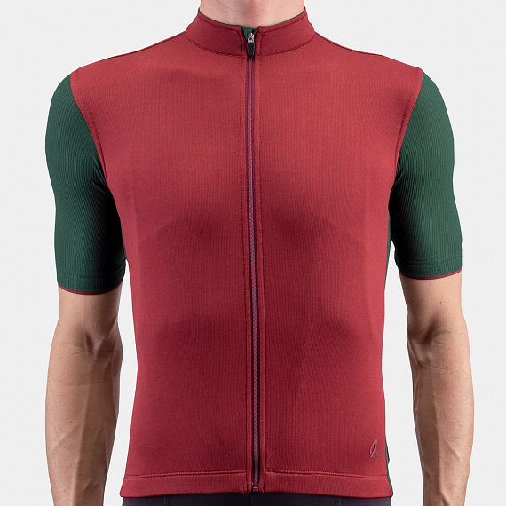 Signature Cycling Jersey 2.0(ワインレッド×グリーン)
