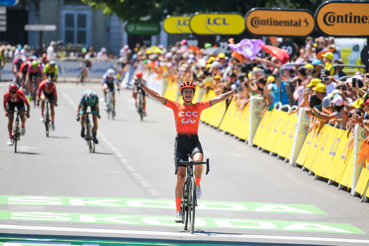 今季圧倒的な強さで勝利を重ねたマリアンヌ・フォス（オランダ、CCC・リブ）もカデックスを使う一人