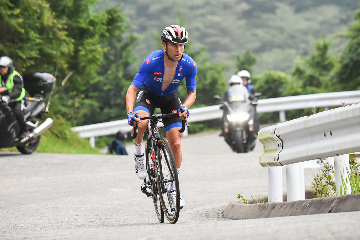 新城幸也が勝負所と考える三国峠　写真は2019年プレ大会優勝のディエゴ・ウリッシ（イタリア）