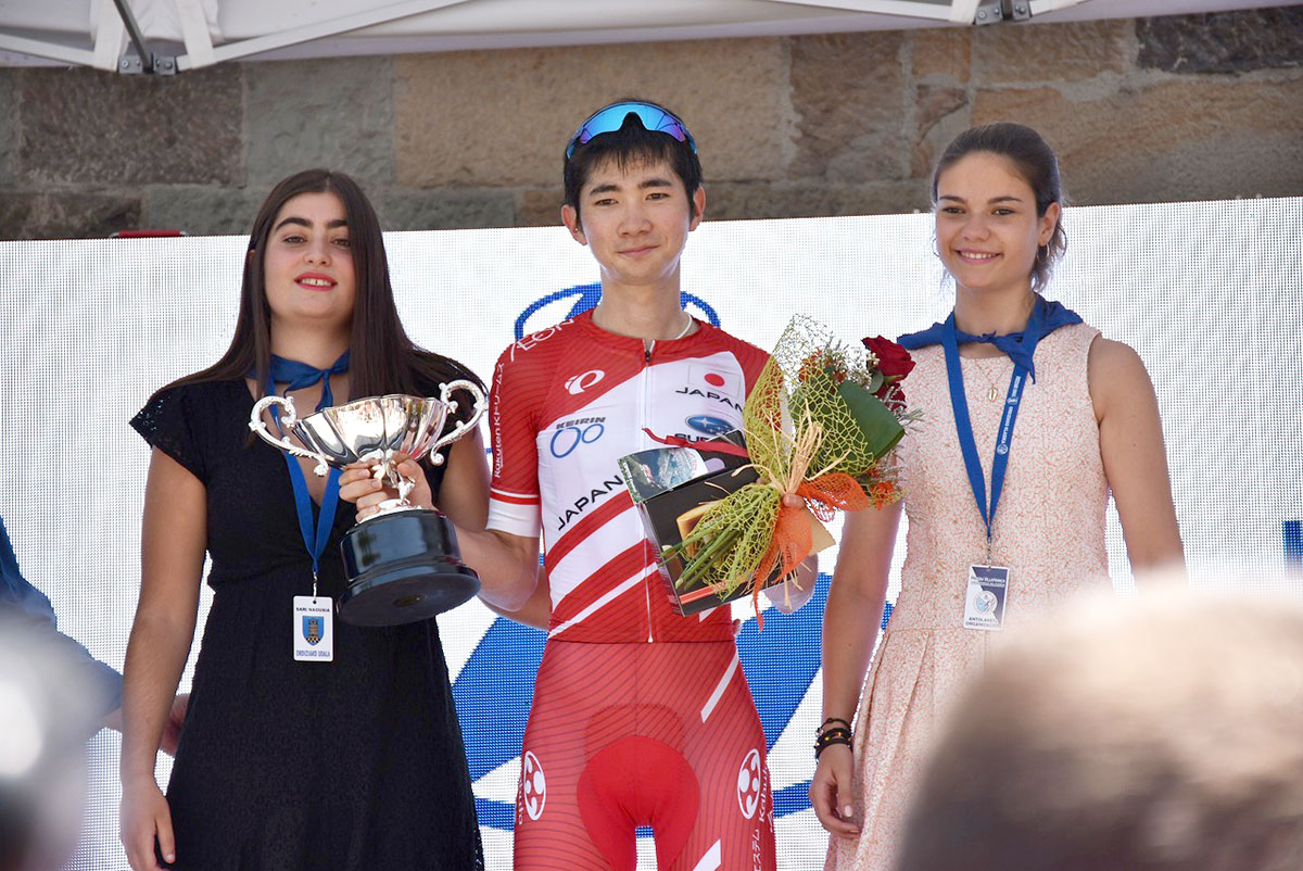 欧州UCIレースのプルエバ・ビリャフランカ・デ・オルディシア2019で7位に入り、U23賞を獲得した石上優大