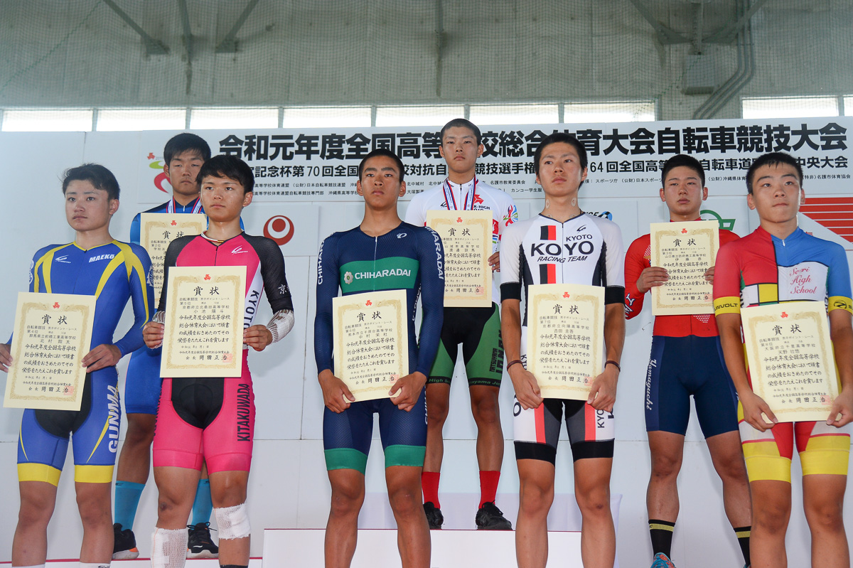 男子ポイントレース 表彰式