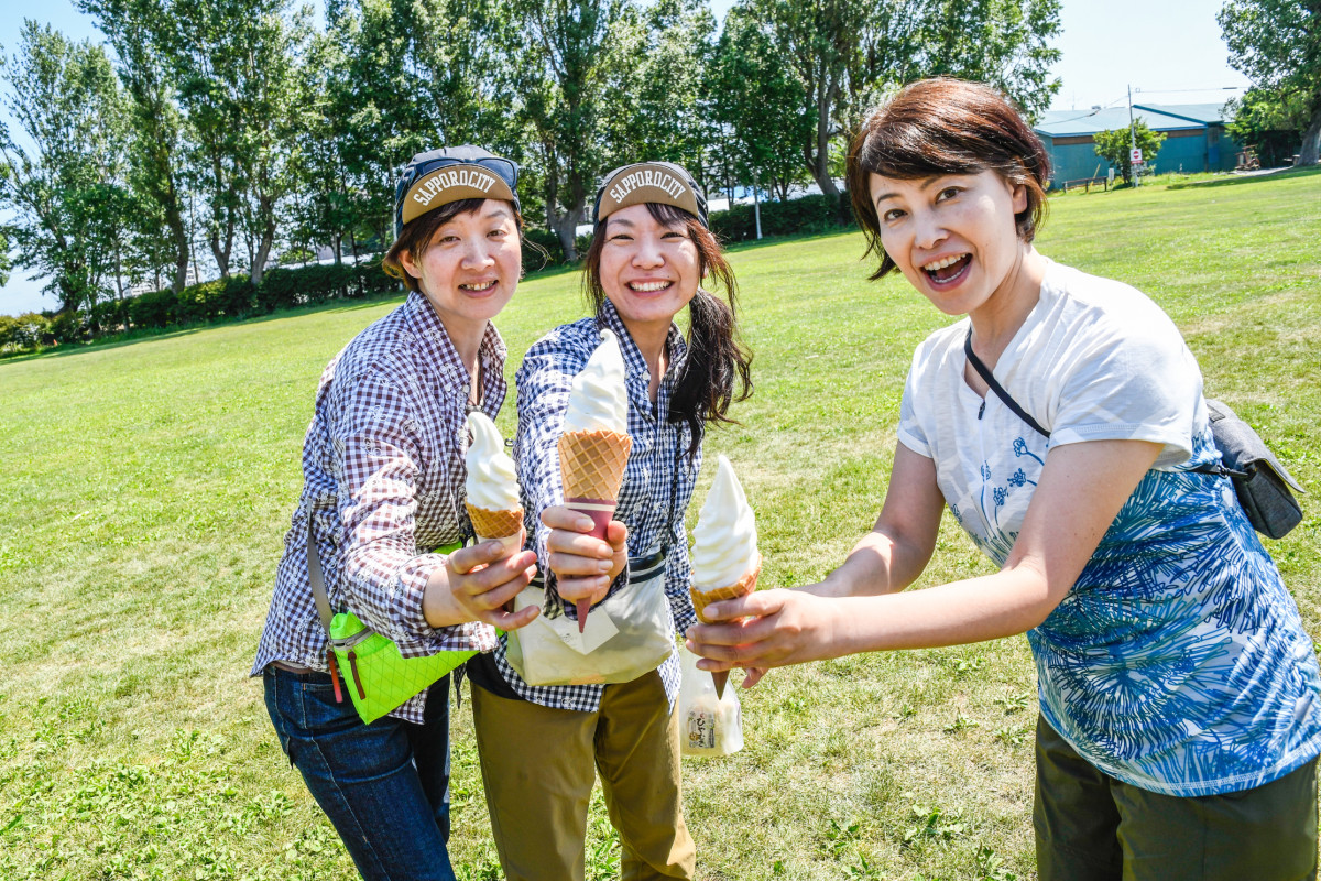 牛乳みたいなソフトクリームに大満足