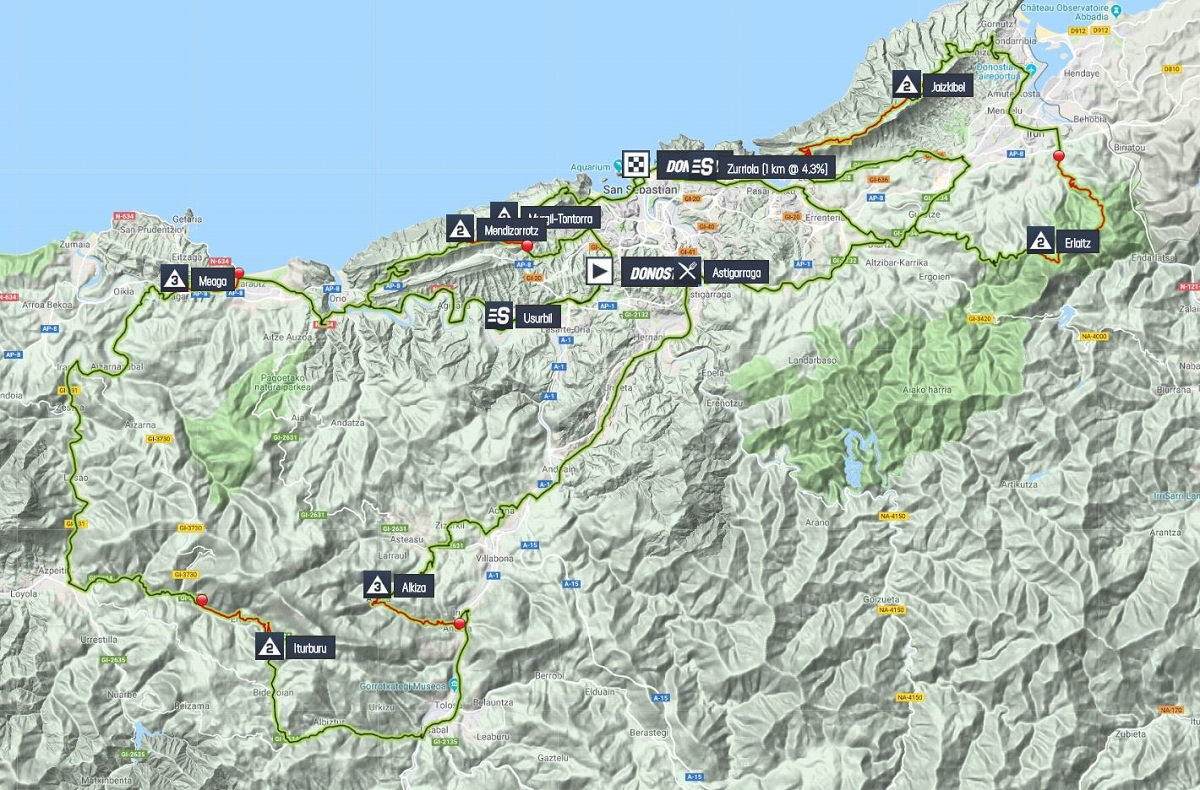 クラシカ・サンセバスチャン2019　コースマップ