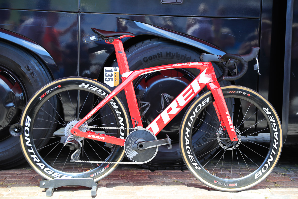 ファビオ・フェリーネ(イタリア)のMadone SLRはフロントシングル仕様とされていた
