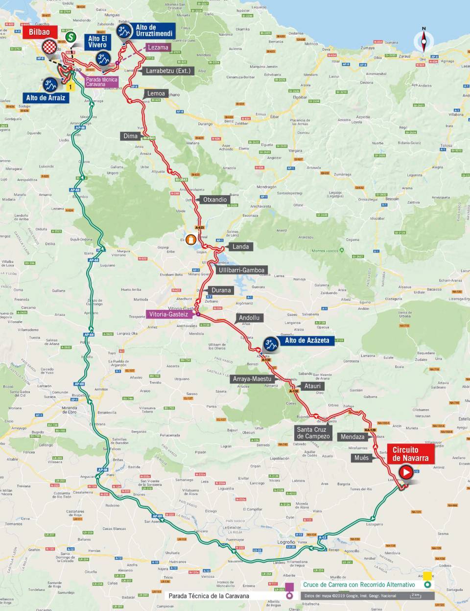 9月5日（木）第12ステージ　シルクイト・デ・ナバーラ〜ビルバオ　171.4km