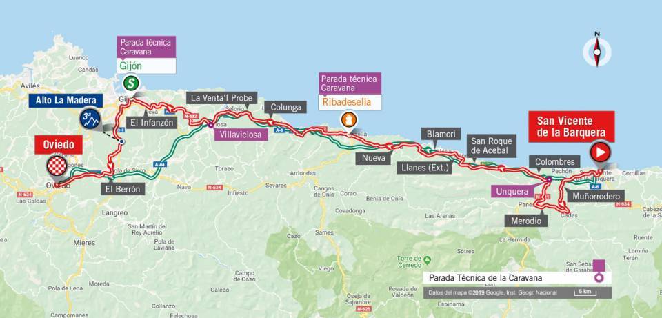 9月7日（土）第14ステージ　サンビセンテ・デラ・バルケラ〜オビエド　188km