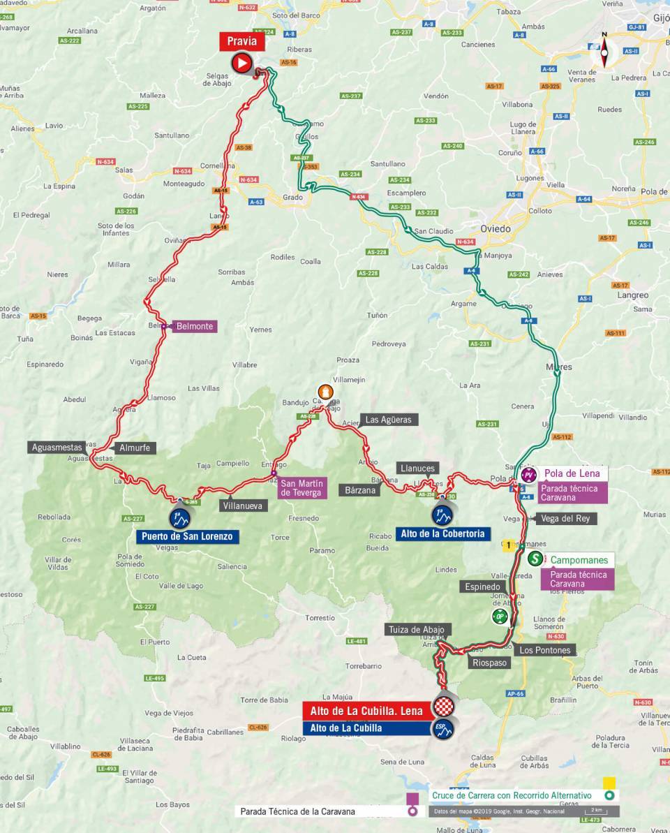 9月9日(月)第16ステージ プラビア〜アルト・デラ・クビーリャ 144.4km