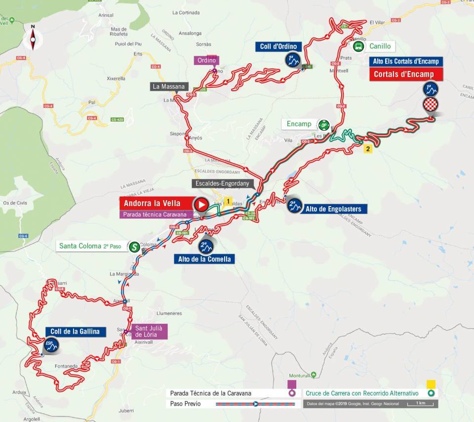 9月1日（日）第9ステージ　アンドラ・ラベリャ〜コルタルス・デンカンプ　94.4km