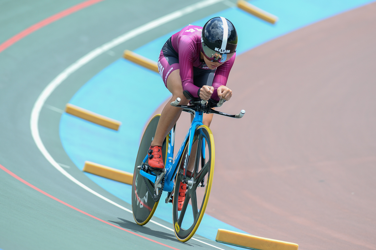 女子3kmインディヴィデュアルパーシュート予選 2位 池上あかり（早稲田大学）3分51秒296