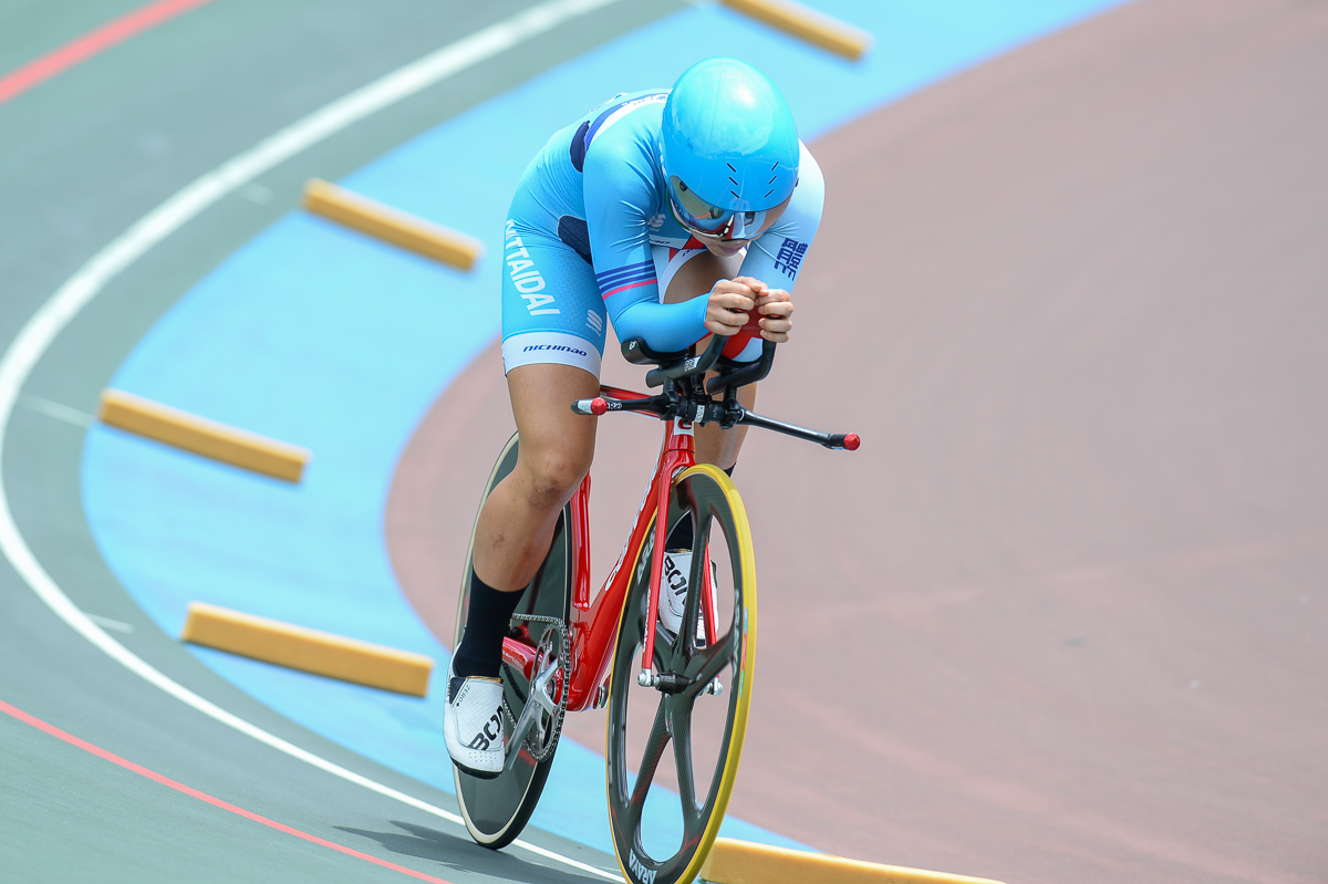 女子インディヴィデュアルパーシュート予選 3位 中村愛花（日本体育大学）3分53秒680