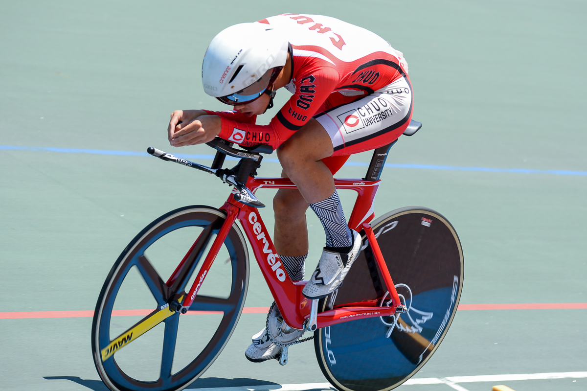 男子4kmインディヴィデュアルパーシュート 優勝 山本哲央(中央大学)