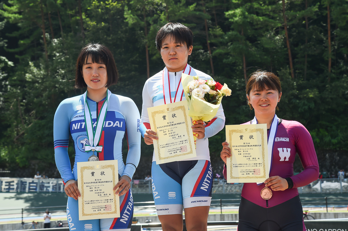 女子500mタイムトライアル　表彰式