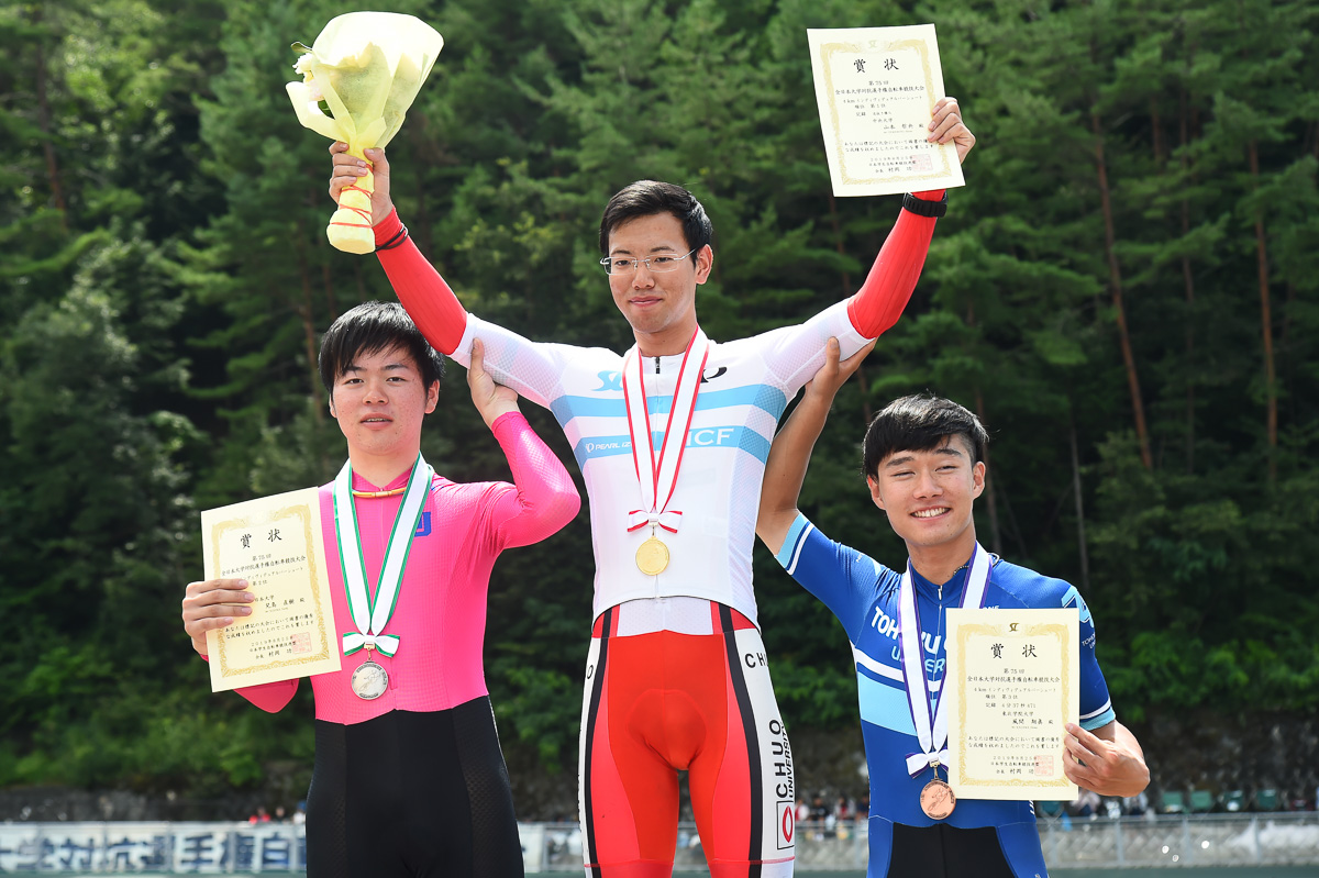 男子4kmインディヴィデュアルパーシュート 表彰式