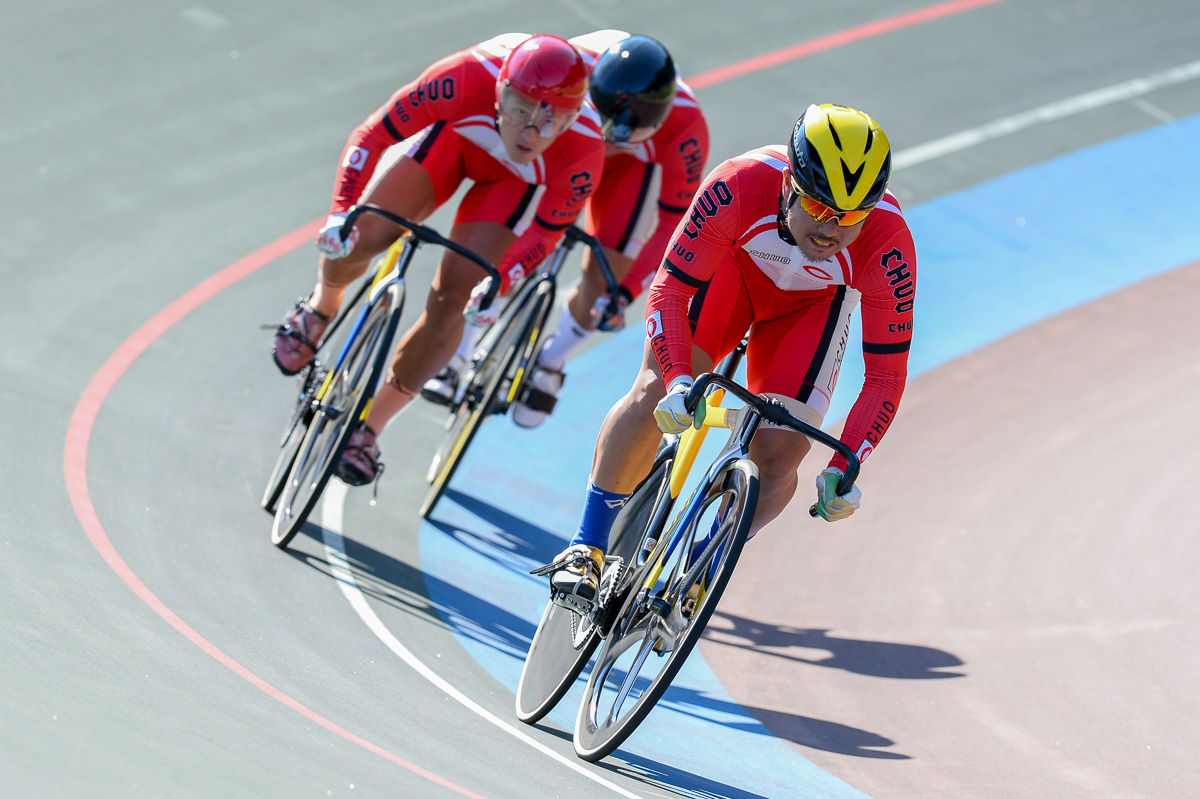 男子チームスプリント 優勝 中央大学　59秒411は日本新記録