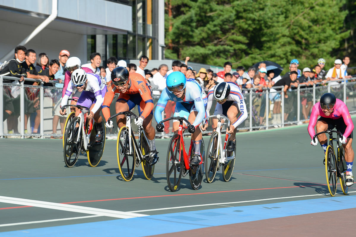 男子ケイリン決勝　村田祐樹（日本体育大学）を先頭に最後の勝負