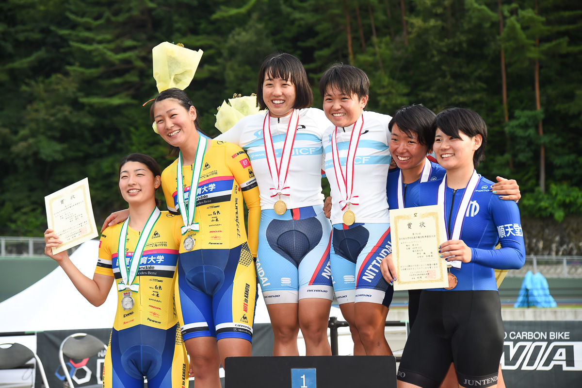 女子チームスプリント 表彰式