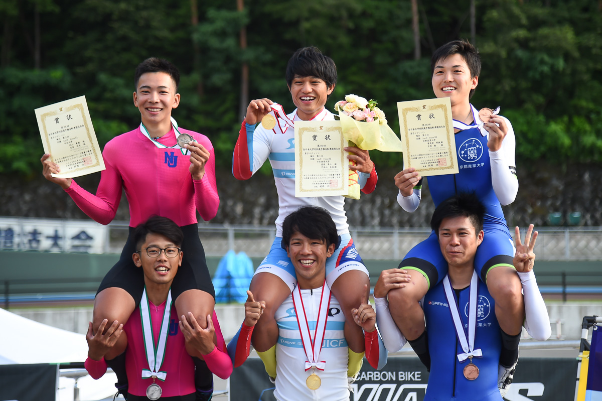 男子マディソン 表彰式