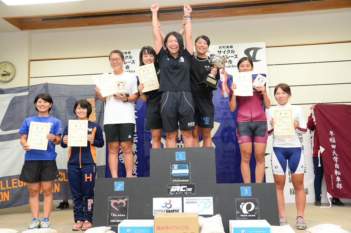 女子　学校対抗の総合優勝は日本体育大学が3連覇
