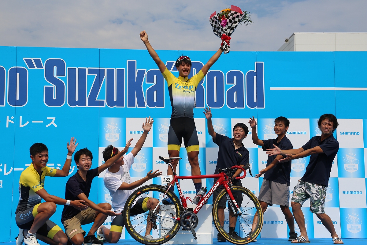 ジュニアの部で勝利した渡瀬義雄（Leap Hamamatsu Cycling Team）