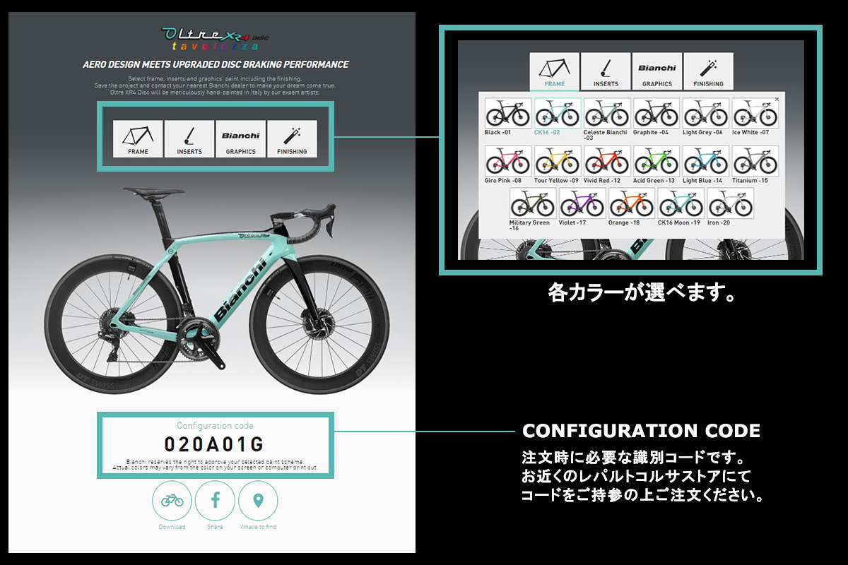 好みのカラーにカスタマイズしてショップにてオーダーしよう