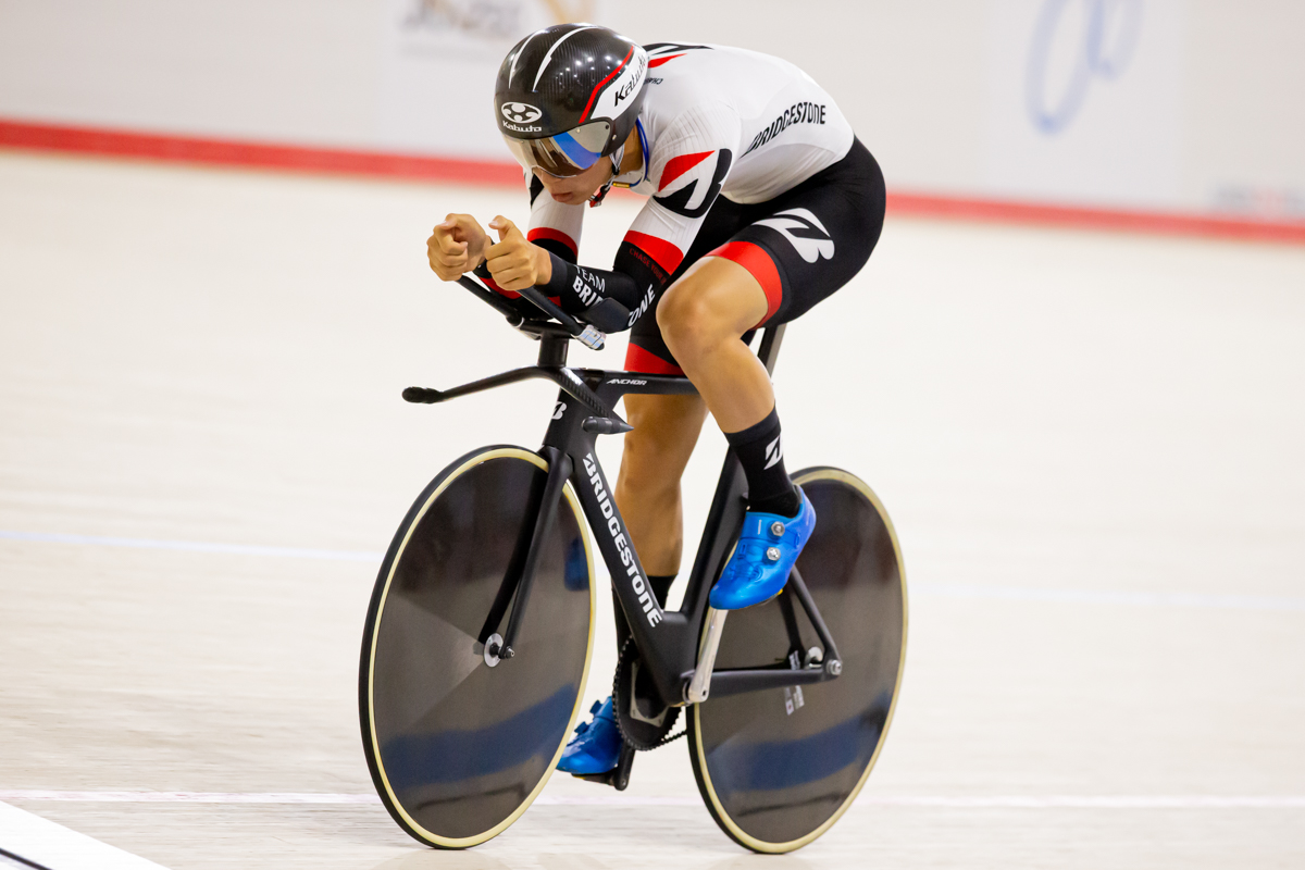 大会初日　男子エリート　1kmタイムトライアル優勝　沢田桂太郎（チームブリヂストンサイクリング）1分02秒590（大会新）