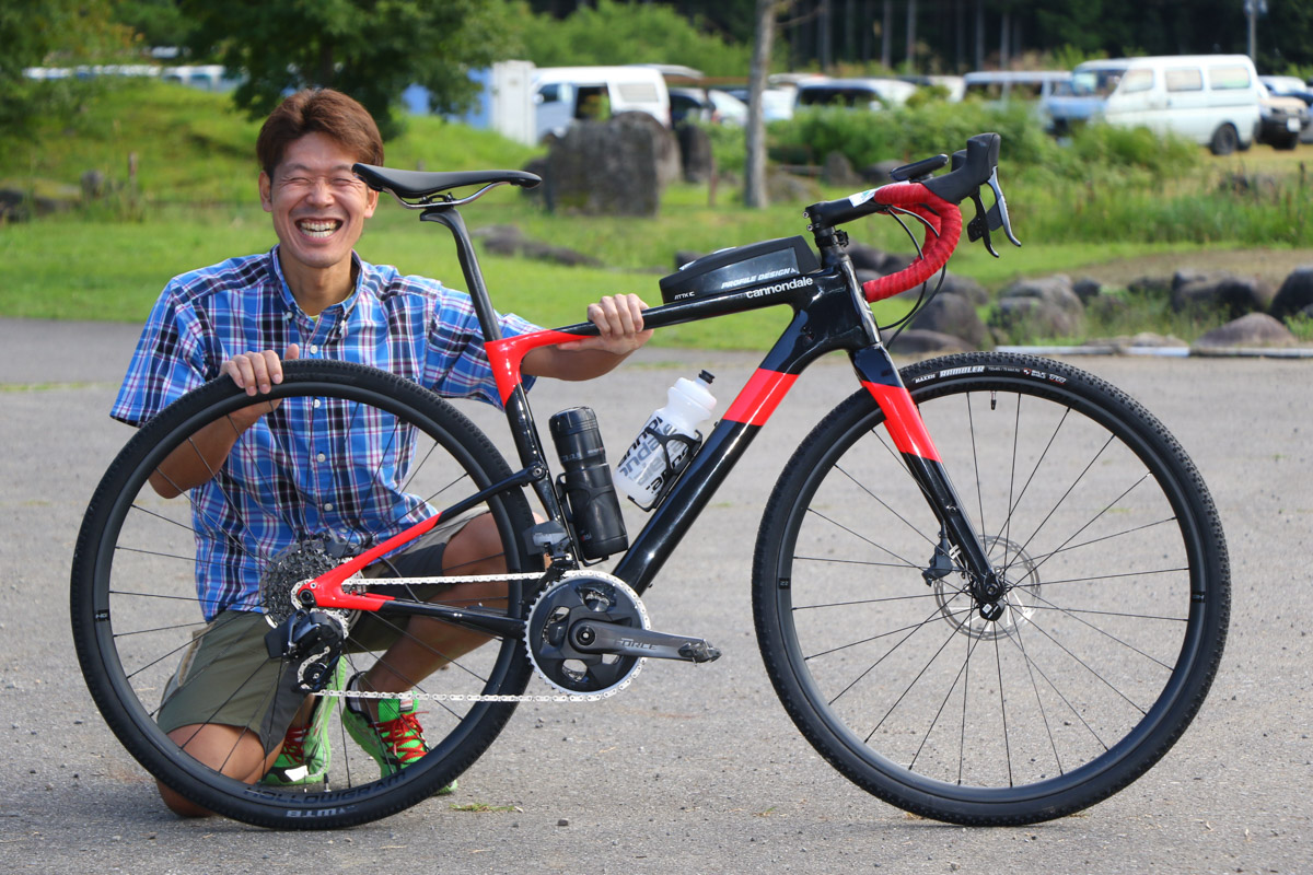 42kmクラス優勝 山本朋貴さん（ストラーダバイシクルズ） 愛車はキャノンデールTOPSTONE CARBON 