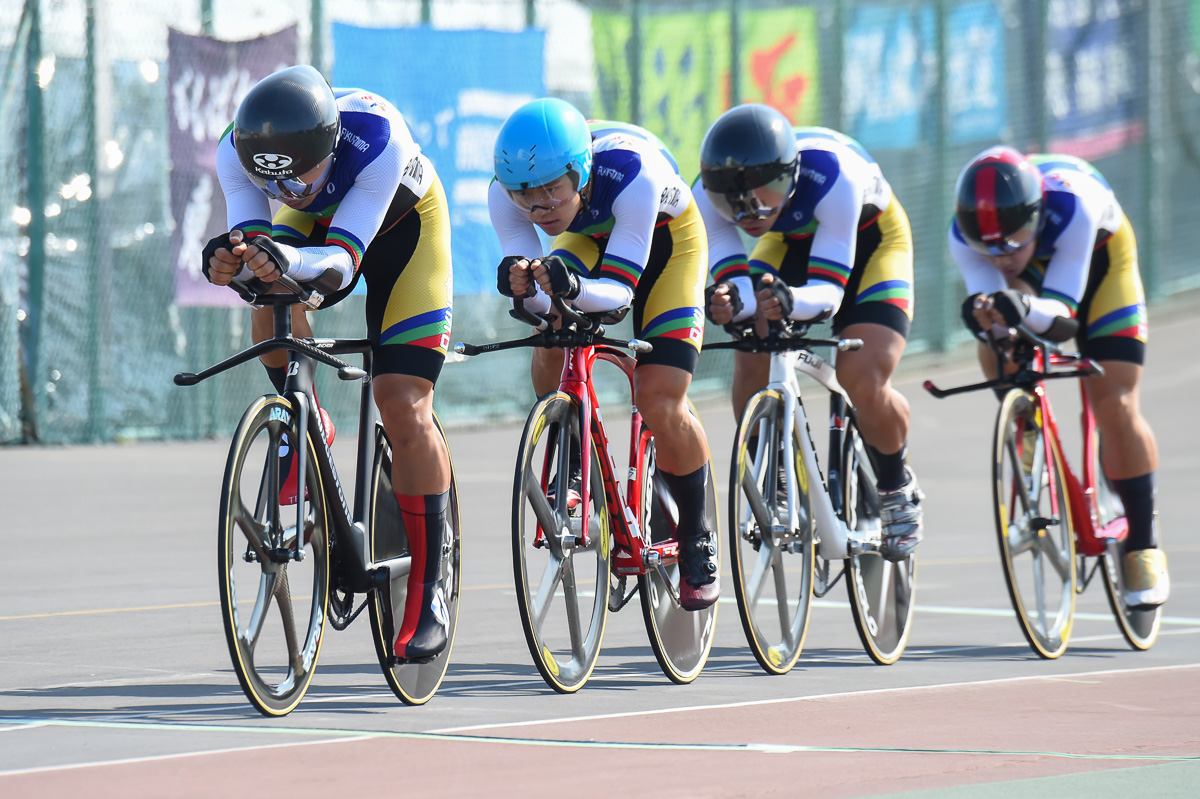 男子4kmチーム・パーシュート予選 3位 福島県 4分18秒440