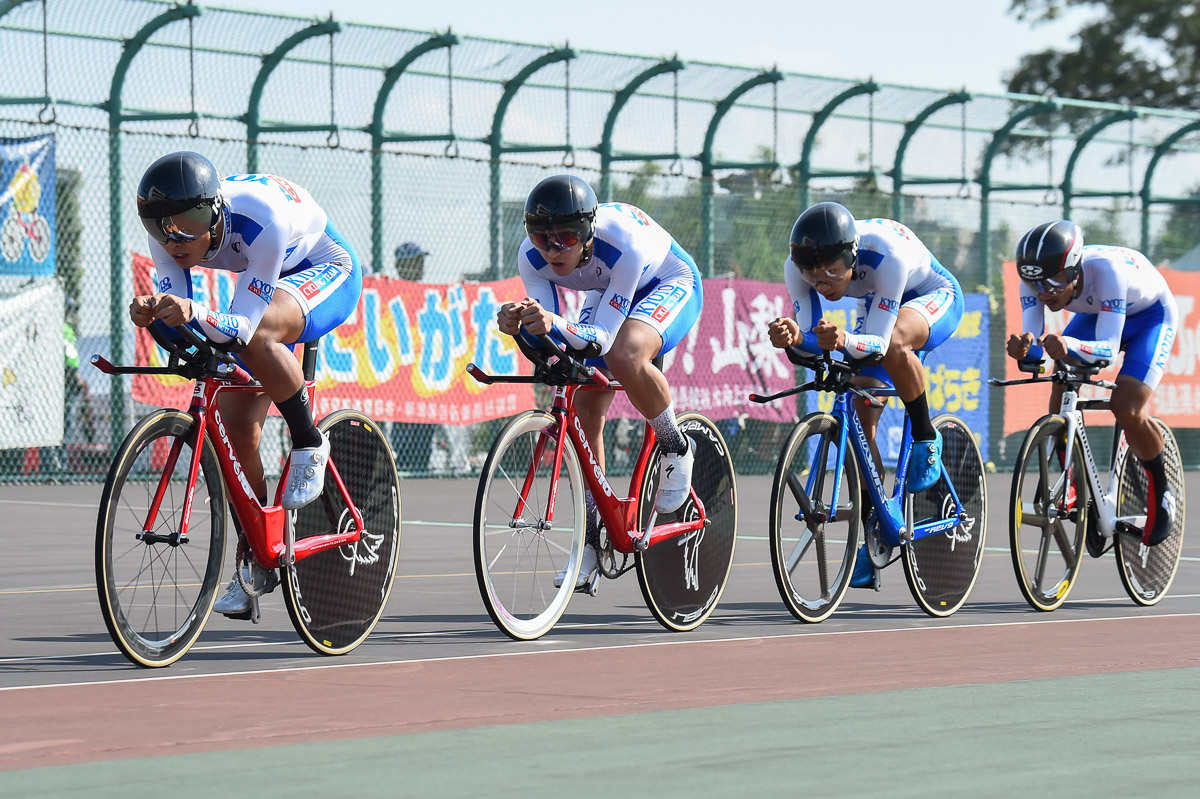 男子4kmチーム・パーシュート予選 2位 京都府 4分17秒765