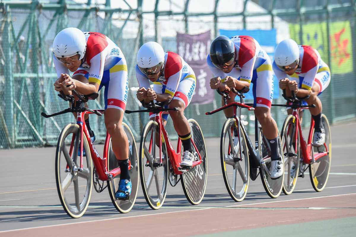 男子4kmチーム・パーシュート予選 4位 茨城県 4分18秒904