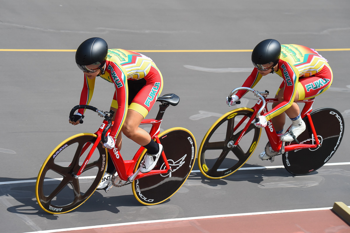 女子チームスプリント予選 4位 福井県 57秒283