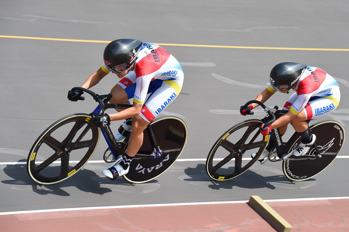 女子チームスプリント予選 1位 茨城県 54秒960（日本新・大会新）