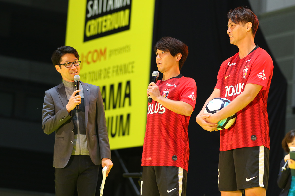 浦和レッズOBの水内猛さん、永井雄一郎さん