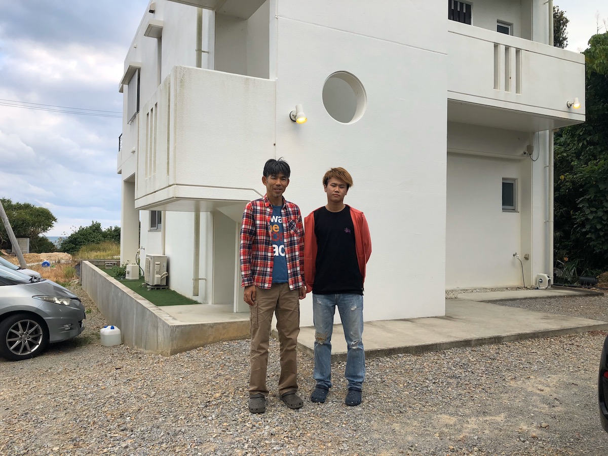 息子と一緒に泊まった宿にて