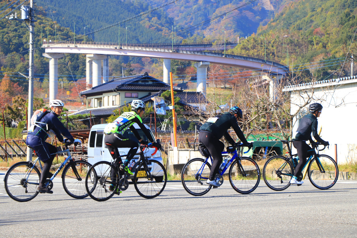 遠くに見えるループ橋 あそこまで登るのだ