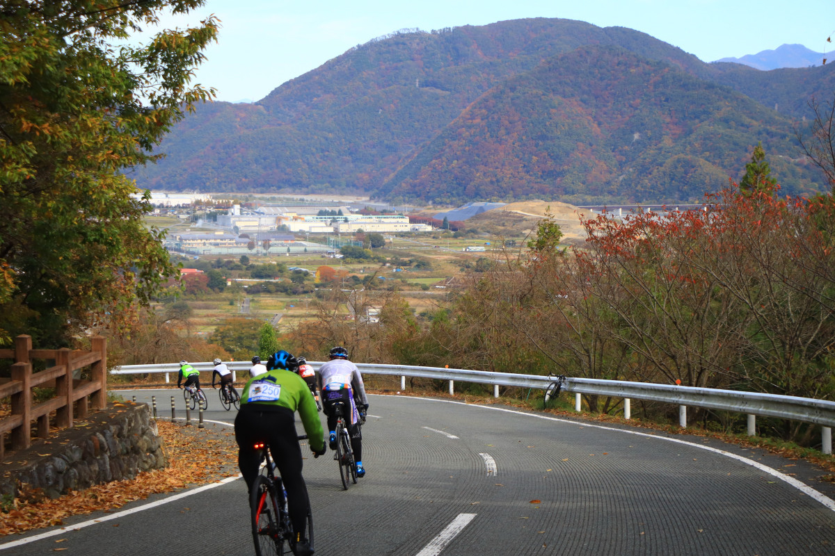 身延山から気持ち良いワインディングをこなし、富士川へと下っていく