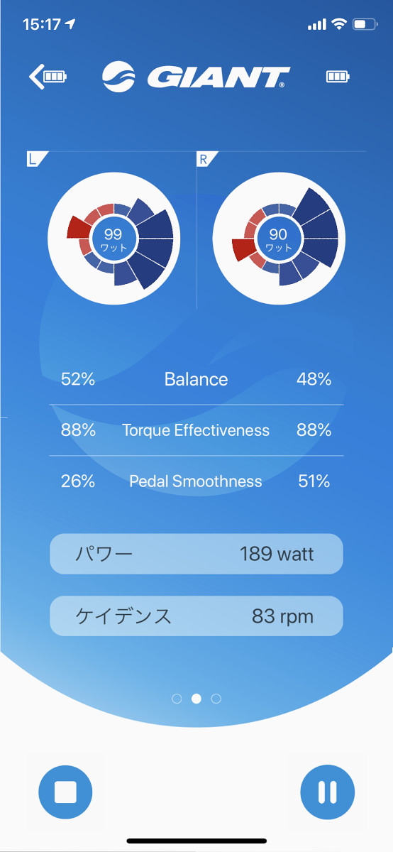 RideLinkアプリならフォースアングルも可視化して見ることができる