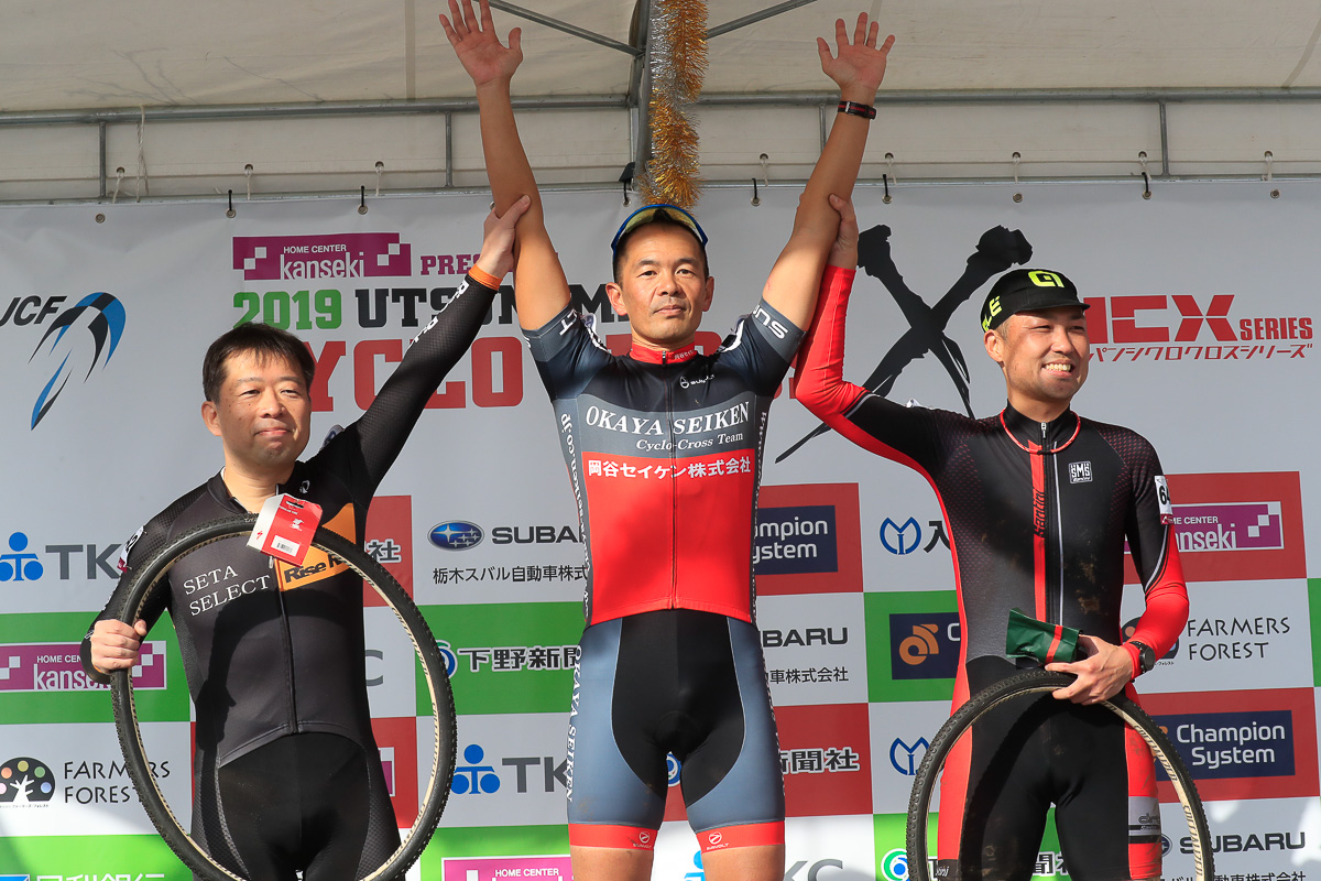 マスターズM2+3表彰 優勝は横須賀達雄(岡谷セイケン)