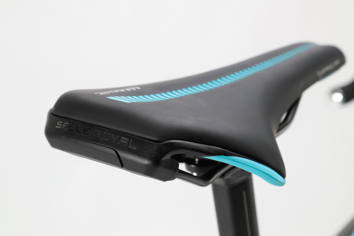 Selle RoyalのAsphalt GFというクッション性に優れるサドルを採用する