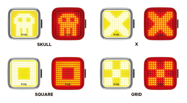 デザインはSKULL、X、SQUARE、GRIDの4種類