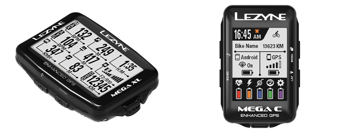 レザイン MEGA XL GPS(左)、MEGA C GPS(右)