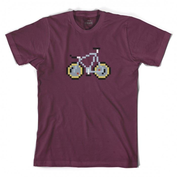チネリ Pixel Bike 'Laser' Bordeaux T-Shirt