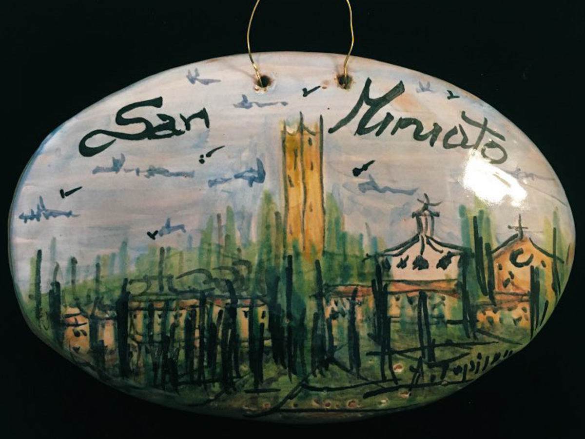 頂戴したサン・ミニアートの陶器製記念プレート