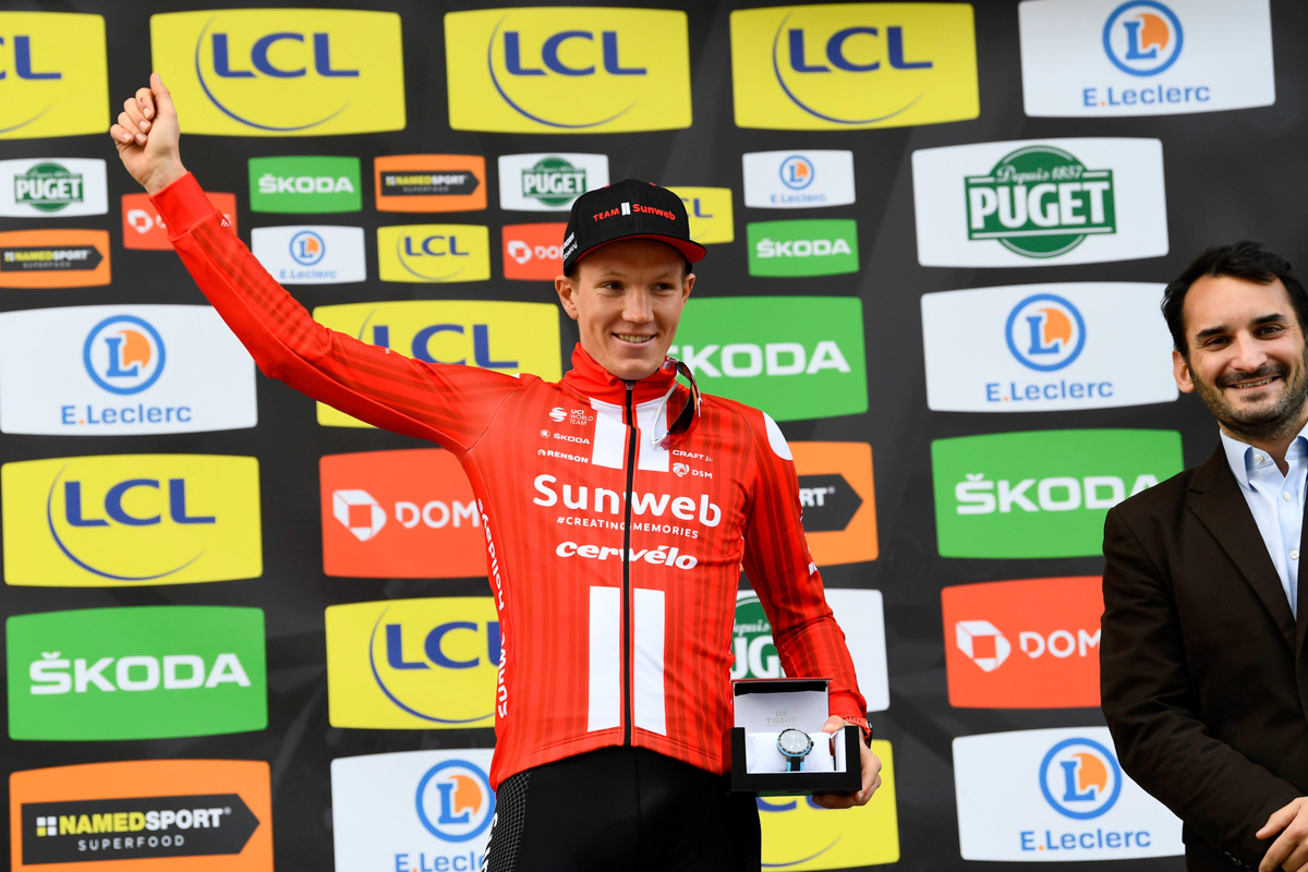 UCIワールドツアーレースの個人TTで初勝利を飾ったセーアン・クラーウアナスン（デンマーク、サンウェブ）