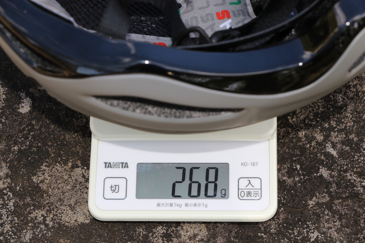 実測重量268g(Sサイズ)